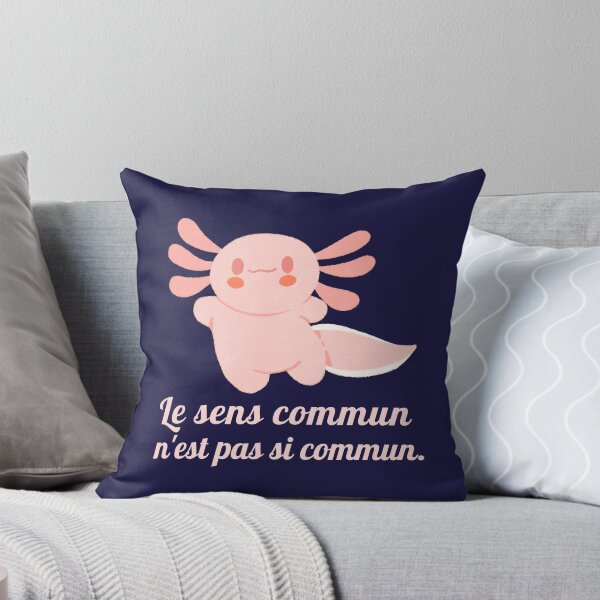 Item preview, Cute axolotl with Voltaire quote : Le sens commun n'est pas si commun designed and sold by artbleed.