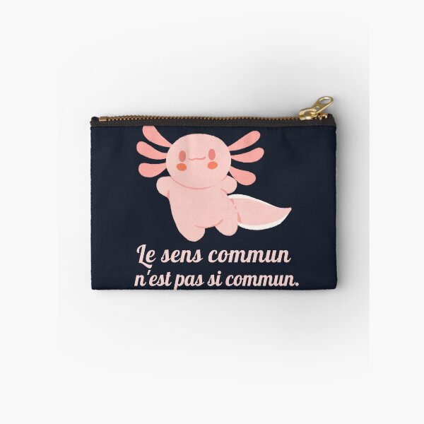 Item preview, Cute axolotl with Voltaire quote : Le sens commun n'est pas si commun designed and sold by artbleed.