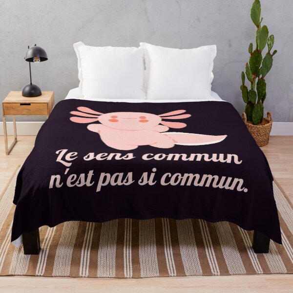 Item preview, Cute axolotl with Voltaire quote : Le sens commun n'est pas si commun designed and sold by artbleed.