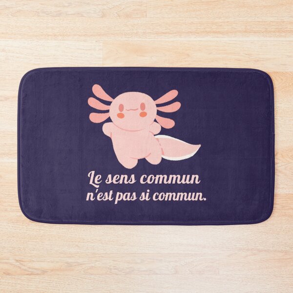 Item preview, Cute axolotl with Voltaire quote : Le sens commun n'est pas si commun designed and sold by artbleed.