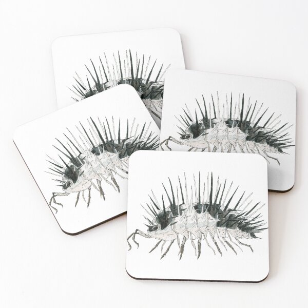 Item preview, White Skull Spiky Isopod designed and sold by paintedpansy.