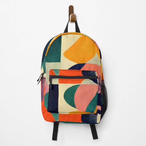 Item preview, Retro colors and shapes vintage colorful pattern designed and sold by HappyTrippy.