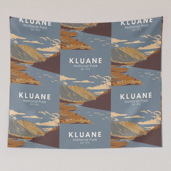 Item preview, Kluane National Park Still Brook Canada Travel Art Vintage designed and sold by KrisSidDesigns.