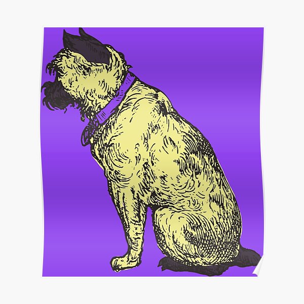Adoptez un chiot boule de poils rétro pour chien Poster