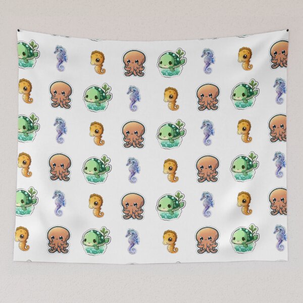Item preview, 4 Cute Drawings of Sea Animals designed and sold by beluxe.