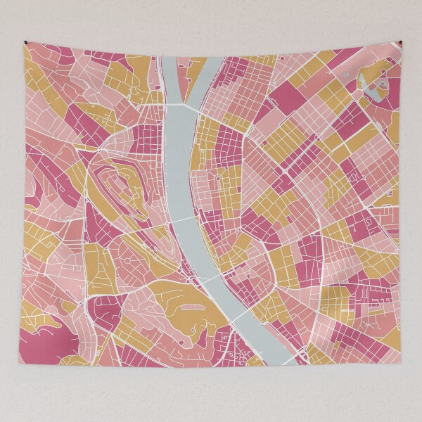 Item preview, Pink Budapest map designed and sold by AnnaGo.