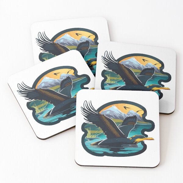 Item preview, Double Crested Cormorant Swooping in at Sunset designed and sold by Vector-nook.