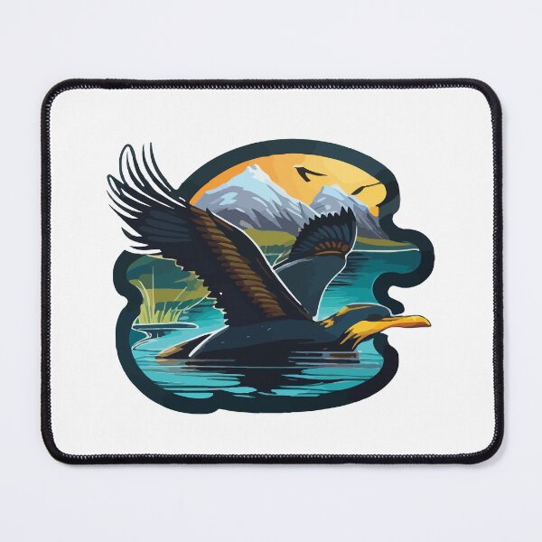 Item preview, Double Crested Cormorant Swooping in at Sunset designed and sold by Vector-nook.