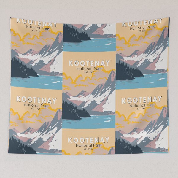 Item preview, Kootenay National Park Canada Travel Art Vintage designed and sold by KrisSidDesigns.