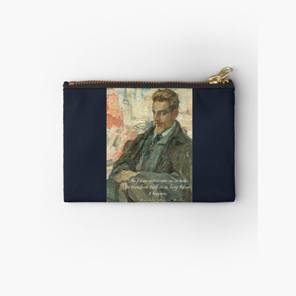 Item preview, rainer maria rilke oil portrait and quote: “The future enters into us,....” designed and sold by artbleed.