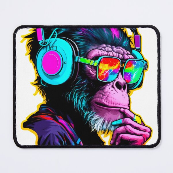 Item preview, Beautiful Multicoloured cool Funky Monkey designed and sold by Artificial-i-23.
