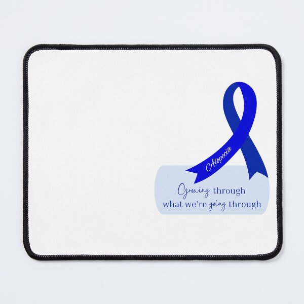Item preview, Alopecia Blue Ribbon for Alopecia Awareness Month designed and sold by Winning Alopecia.