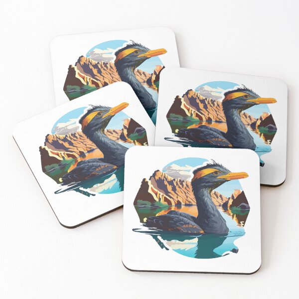 Item preview, Small Double Crested Cormorant in a Calm Mountain Lake designed and sold by Vector-nook.