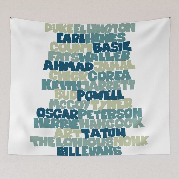 Item preview, Jazz Legends in Type: The Jazz Pianists designed and sold by Boogosh.
