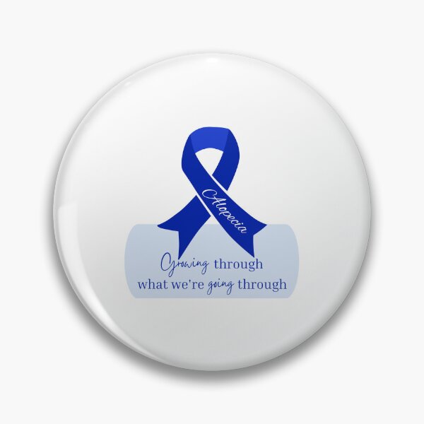 Item preview, Alopecia Blue Ribbon for Alopecia Awareness Month designed and sold by Winning Alopecia.