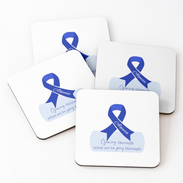 Item preview, Alopecia Blue Ribbon for Alopecia Awareness Month designed and sold by Winning Alopecia.
