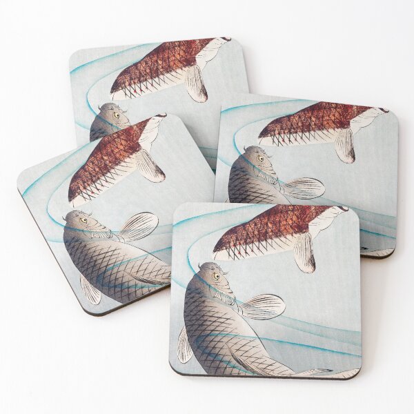 Item preview, 1/3 of "Six Carp Swimming Beneath Wisteria" (1889) Multi-Panel designed and sold by archifan.