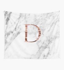 Monogram rose marble D Wall Tapestry
