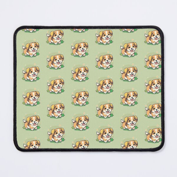 Item preview, Adorable Floppy-Eared Dog on Green Background designed and sold by SnarkyCoffee.