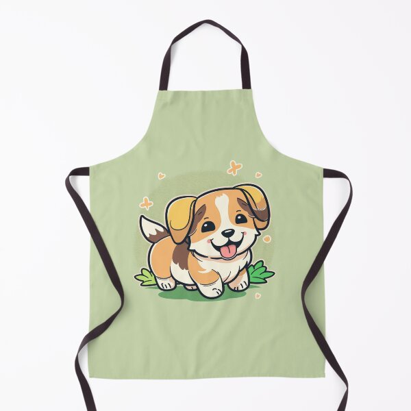 Item preview, Adorable Floppy-Eared Dog on Green Background designed and sold by SnarkyCoffee.