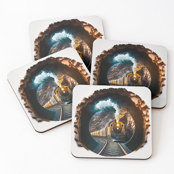 Item preview, Train Coming Out of Tunnel In Mountainous Western State designed and sold by Bleknervin.