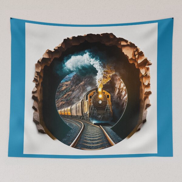 Item preview, Train Coming Out of Tunnel In Mountainous Western State designed and sold by Bleknervin.