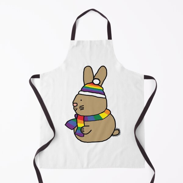 Item preview, Cute Easter Bunny and Rainbow Pride Flag Hat and Scarf designed and sold by ellenhenry.