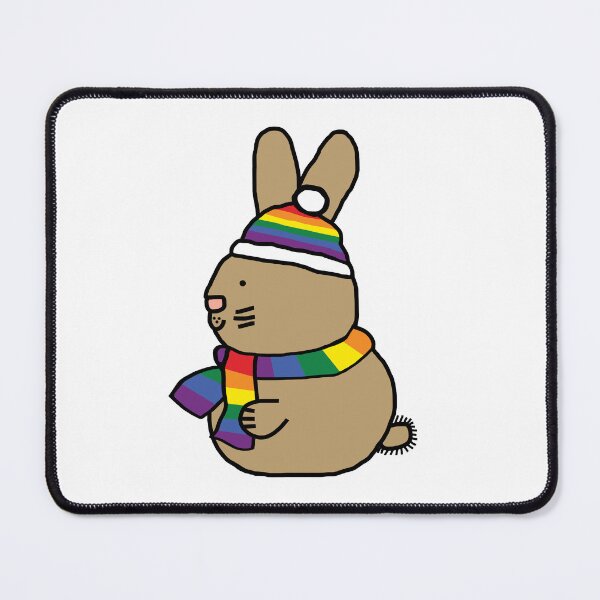 Item preview, Cute Easter Bunny and Rainbow Pride Flag Hat and Scarf designed and sold by ellenhenry.