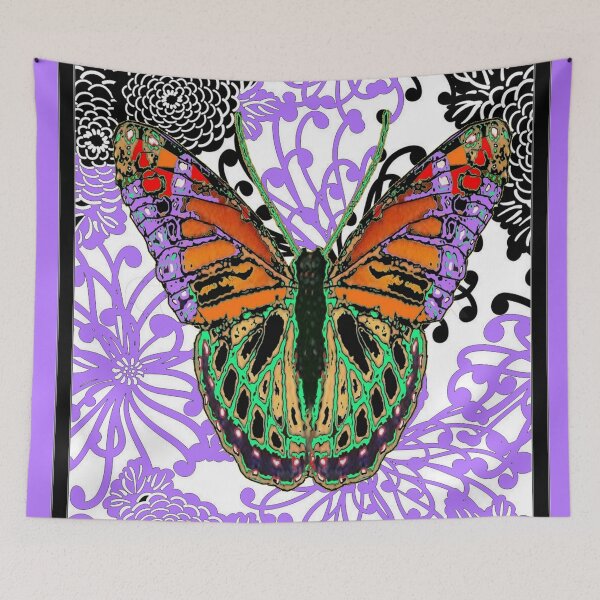 Item preview, DECORATIVE COLORFUL ABSTRACT BUTTERFLY PATTERNS LILAC  ART designed and sold by sharlesart.