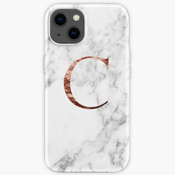 Monogramm-Rosen-Marmor C iPhone Flexible Hülle
