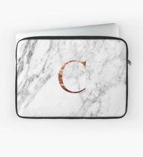 Monogram rose marble C Laptop Sleeve