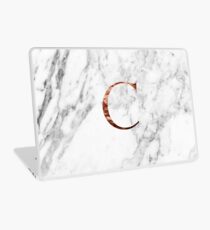 Monogram rose marble C Laptop Skin
