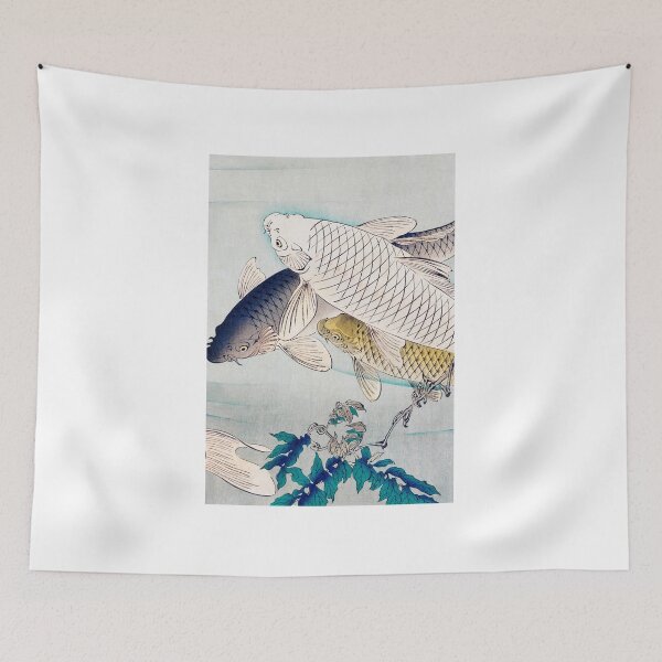 Item preview, 2/3 of "Six Carp Swimming Beneath Wisteria" (1889) Multi-Panel designed and sold by archifan.