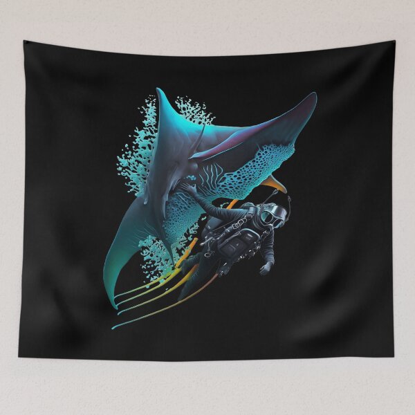 Item preview, Scubadiving with Manta ray designed and sold by AiInker.