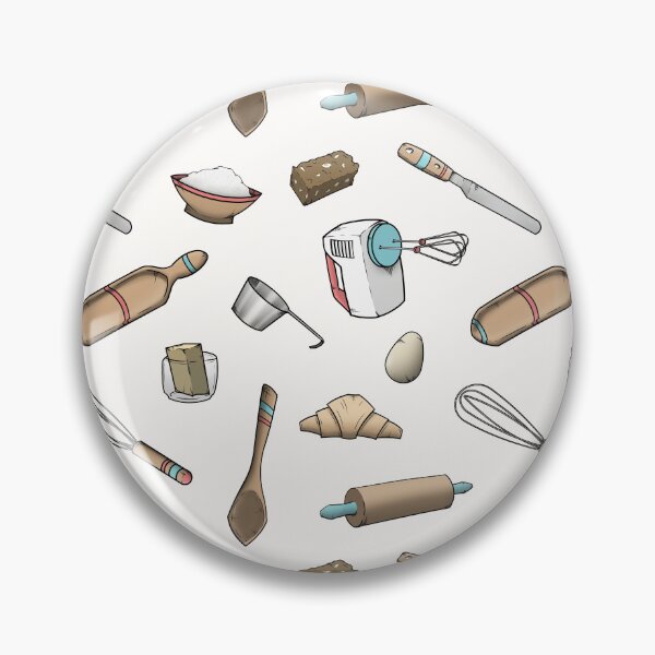 Item preview, Love to Bake Kitchen Utensils Seamless Pattern Design designed and sold by CreativeDraws42.