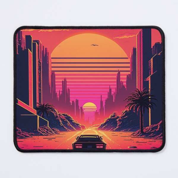 Artikelvorschau, 80er-Synthwave-Sonnenuntergang #2 entworfen und verkauft von RESToRAPTOR.