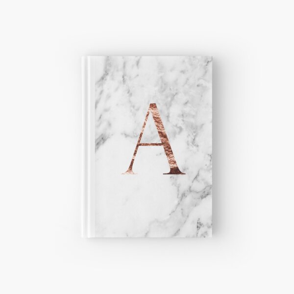 Monogram rose marble A Hardcover Journal