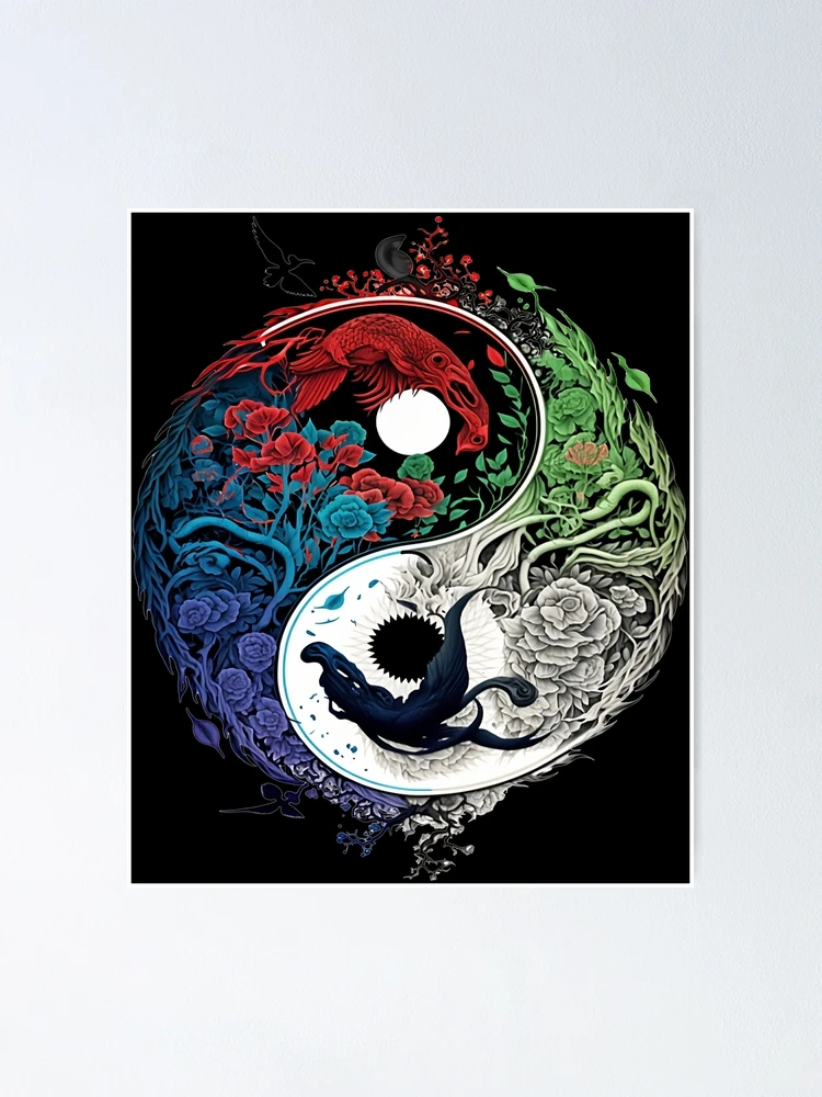 Poster Harmonie Yin Yang cadeau spirituel' Tapis de souris