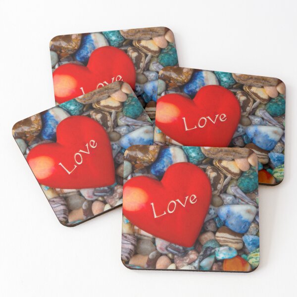 Item preview, Red Heart Stone Love On Polished Rocks designed and sold by Garry Gay.