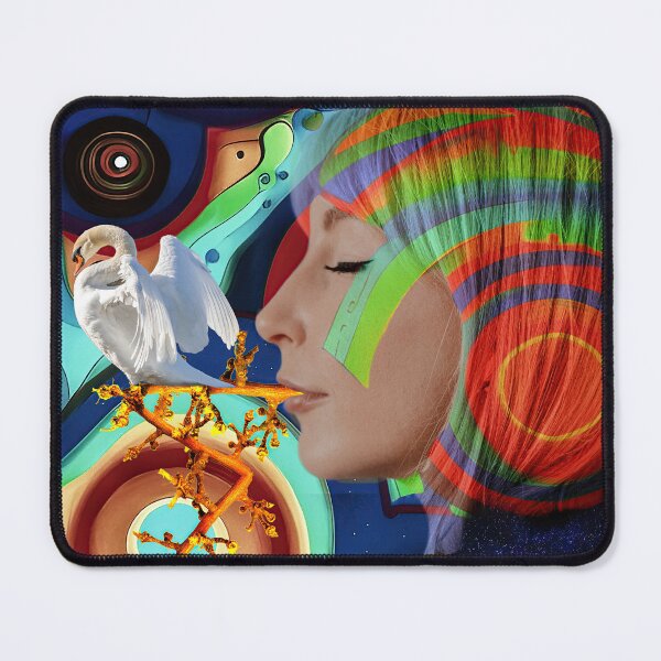 Item preview, "Swan Dream" Digital Collage Art designed and sold by Raven’s Wing Studio.
