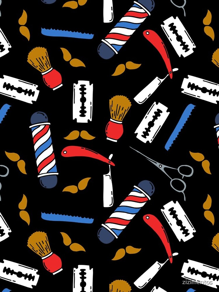 Retro Trendy Barber Shop Wallpaper — My Original Wallpaper