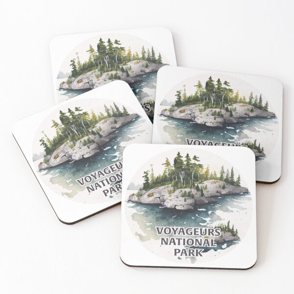 Item preview, Voyageurs National Park Boho Watercolor Circle designed and sold by PikoApparel.