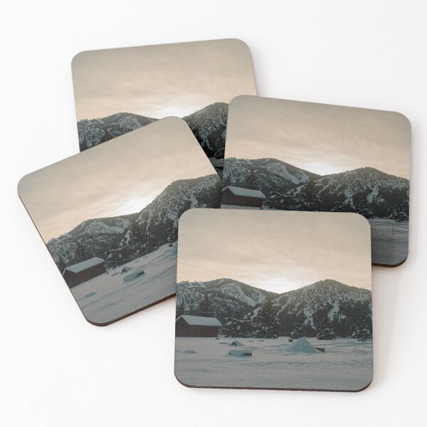 Item preview, Sunset behind snow capped mountains from Sun Valley, Idaho designed and sold by Mel Moreno.