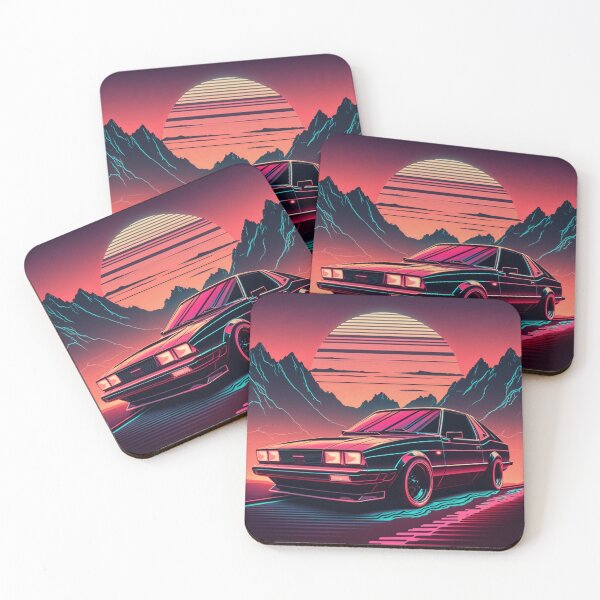 Artikelvorschau, 80er Synthwave-Retro-Auto Nr. 2 entworfen und verkauft von RESToRAPTOR.