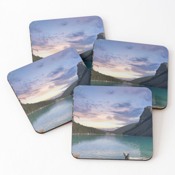 Item preview, Moraine Lake ringed by boreal forest and alluvial fans designed and sold by ImgPrint.