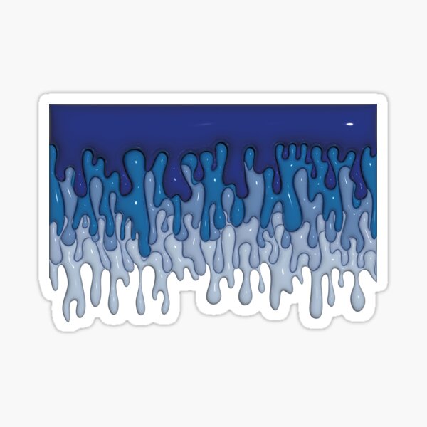 Blue and Drippy Sticker