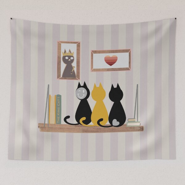 Item preview, funny cats trio with Smiley and grandfather designed and sold by PositiveIdeas.
