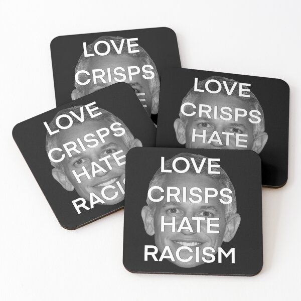Item preview, Gary Lineker Love Crisps Hate Racism designed and sold by Deez Direct.