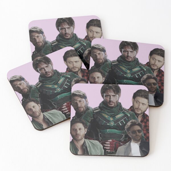Item preview, Jensen Ackles Soldier Boy Collage Pink Print  designed and sold by Amberortizpena.