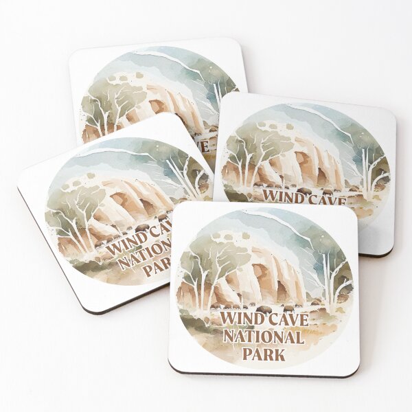 Item preview, Wind Cave National Park Boho Watercolor Circle designed and sold by PikoApparel.